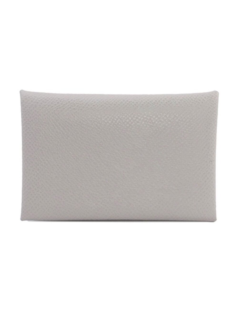 Hermes Calvi Silver Card Case Epsom